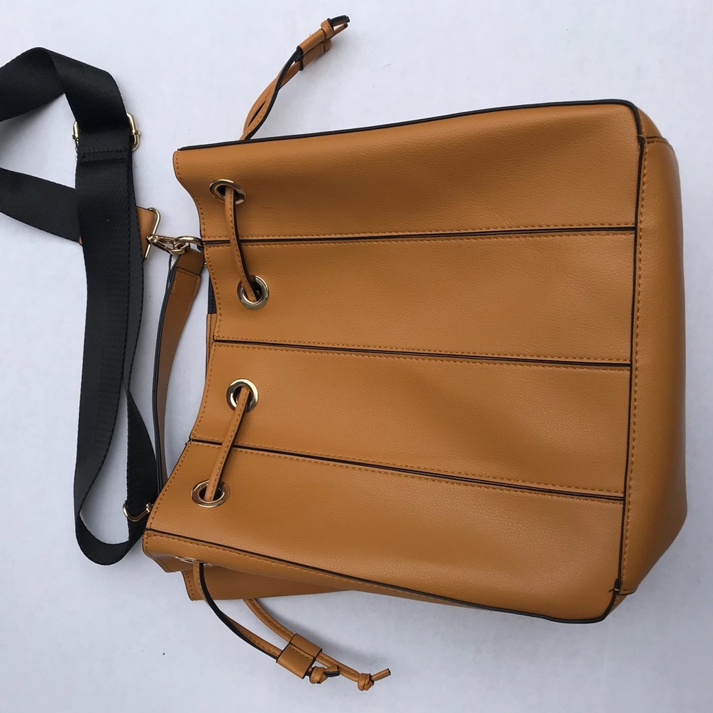 ZARA TRF WOMEN’S MUSTARD DRAWSTRING HANDBAG